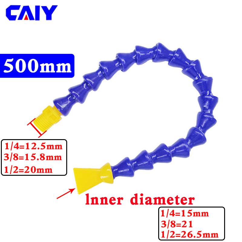 1/4" 3/8" 1/2" Male Thread Plastic Flexible Water Oil Coolant Pipe Hose For lathe Engraving Machine Tools CNC Machine