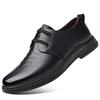 Fashion Newly Men's Quality Genuine Leather Shoes Soft Business Casual Black Man Dress Cow Leather  Shoes EUR 38-44