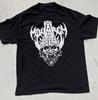 Herren Monarch T-Shirt Schwarz Spell-Out KEINE GRÖSSE Metal Rock Porträt Goth Thrash