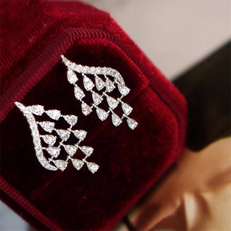 High-End Zircon Rhinestone Teardrop Dreamcatcher Earrings – Exquisite, Luxurious Design for Women