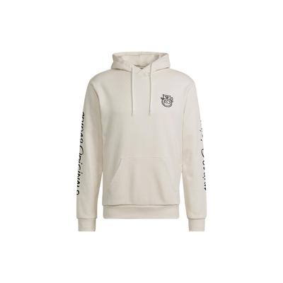adidas Originals Kleeblatt Uni Logo Print Hoodie Langarm Sweatshirt Herren Oberteile Weiß HL9236