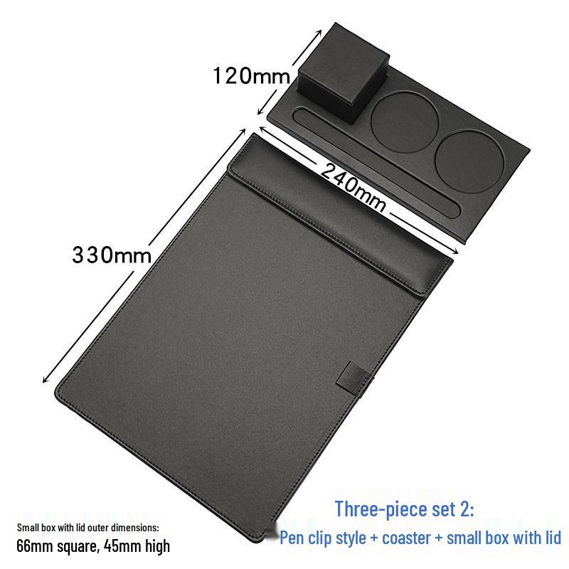 A4 Leather Conference Writing Pad with Magnetic Closure