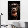 Funny Monkey Selfie Happy Chimpanzee Poster with Print Canvas Painting Animal Wall Art for the Living Room Home Decor Cuadros