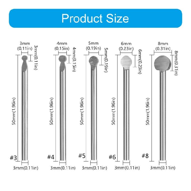 2 Stück Holzschnitzfeile Bohrer Gravur Schneiden Raspel Fräser zum Schleifen Holzbearbeitung Bohren Schnitzen 3/4/5/6/8mm