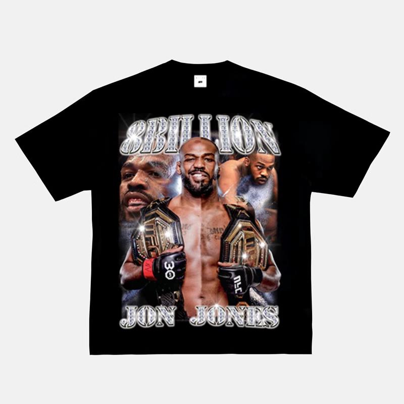 2024 New Fashion Oliveira Oliveira T-shirt UFC Printed Short Sleeve American Vintage Small Neckline Fighting Top Vintage