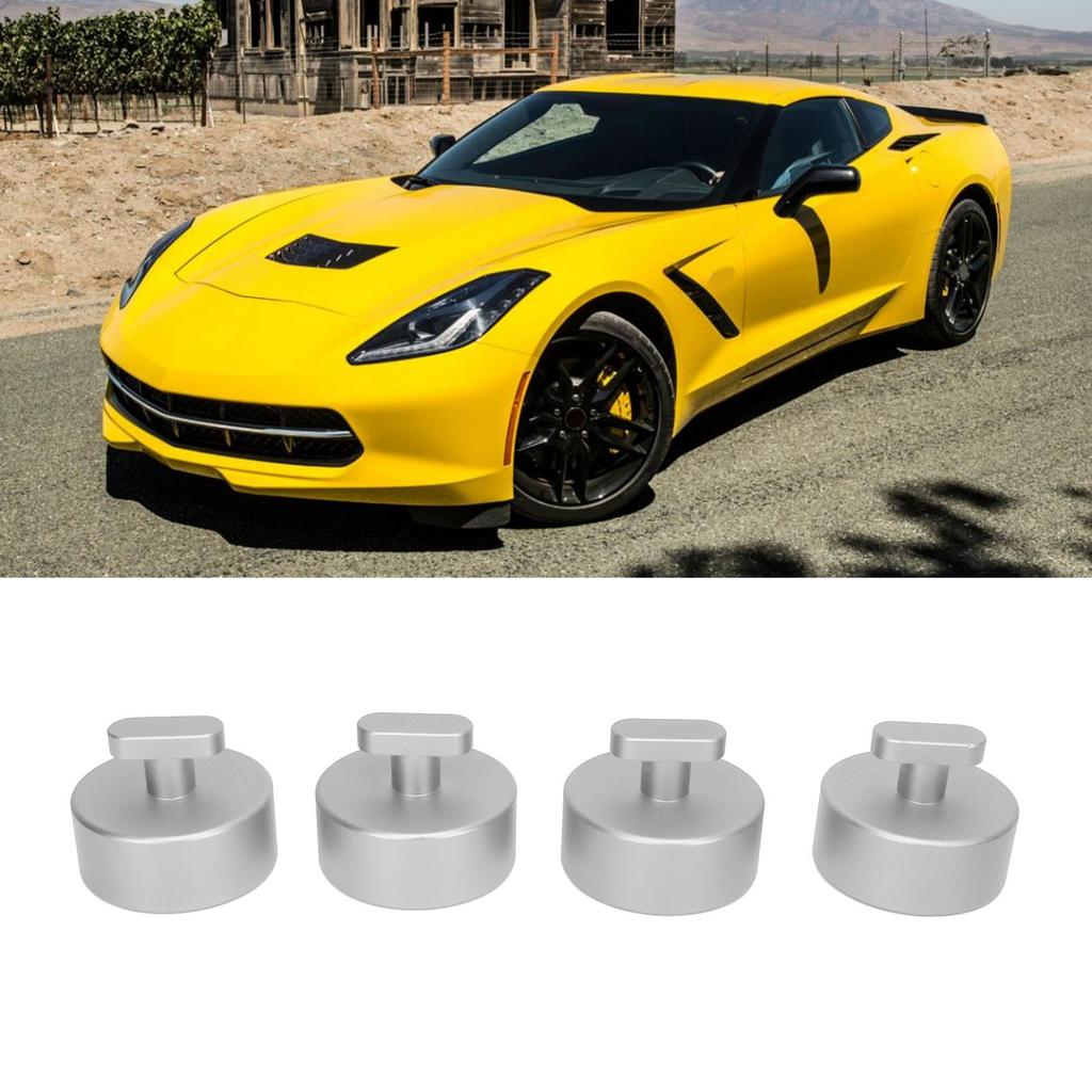 4PCS   Pad Billet Aluminum Lift Point   Adapter Pucks   Pad Stand for C7  51  06 C6‑ 06