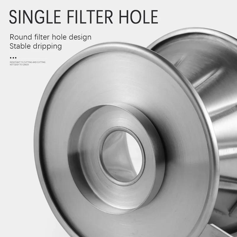 Kaffee-Dripper aus Edelstahl Tropfkaffee-Filtertasse Barista Pour Over Kaffeezubereitungstasse Handgebrühter Kaffeefilter V01 V02