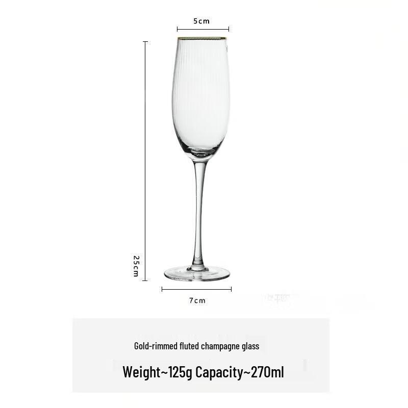 Shangqi Gold Rim Crystal Stemware Set (2-Pack)