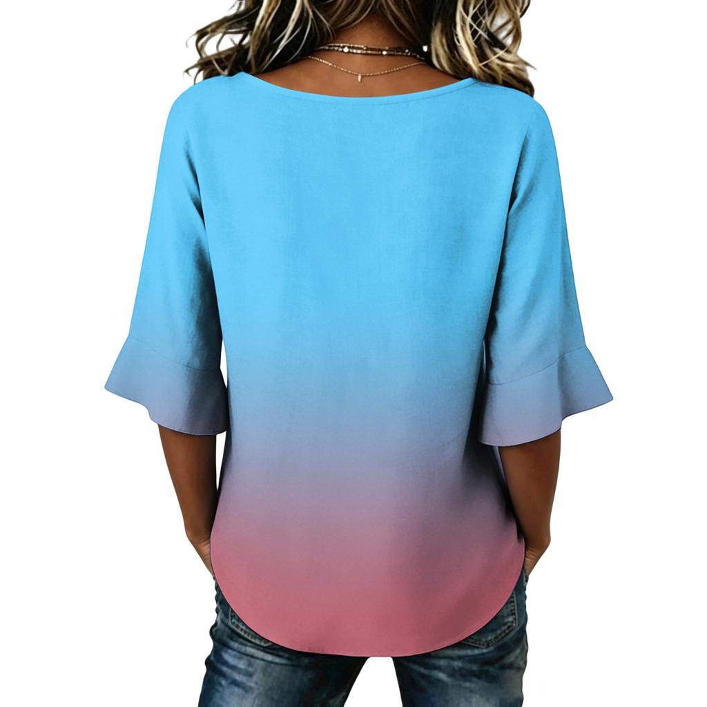 Long Sleeve Shirts for Women Womens Long Sleeve Tops Long Sleeve Tops for Women Womens Long Sleeve T Shirts with Button and V Neckline