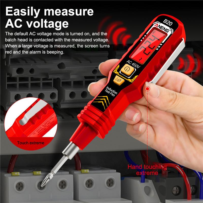 Double Head Screwdriver LED Light Voltage Detector Portable Smart Electric Tester Pen Wire Breakpoint Finder Testing Tools