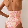 New European and American Popular Anti-light Split Bikini Two-piece Printed Swimsuit Women's Swimsuit