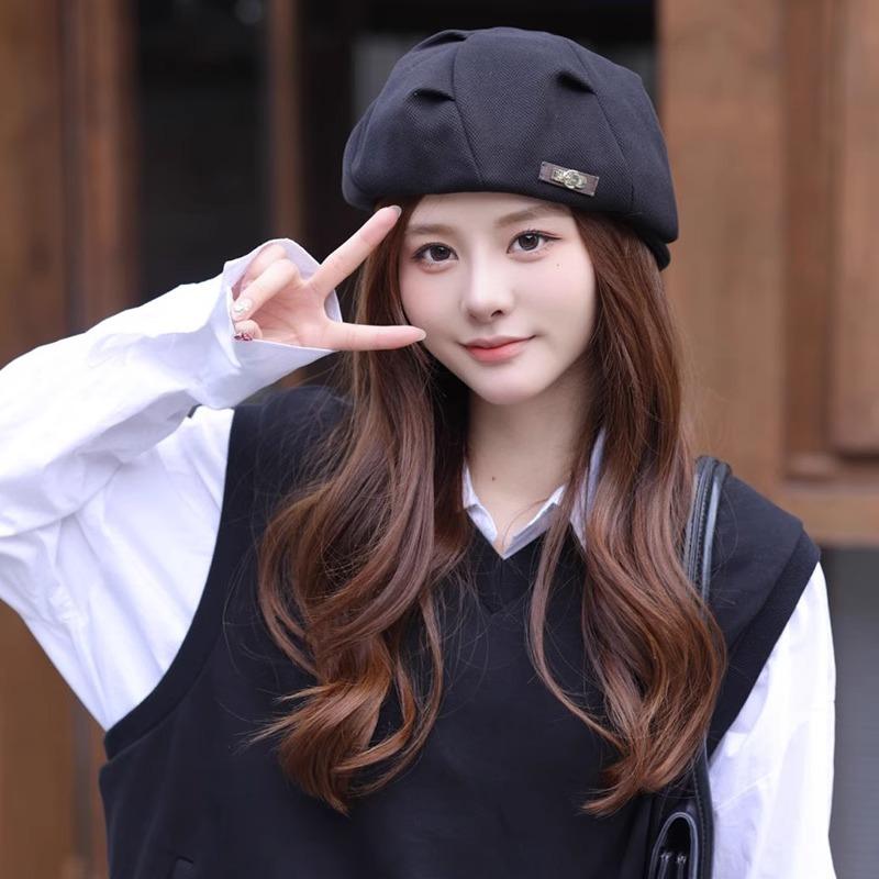 Autumn and Winter Fashion Versatile Retro Octagonal Hat Female Korean Painter Japanese Casual Temperament Bere Baseball Cap