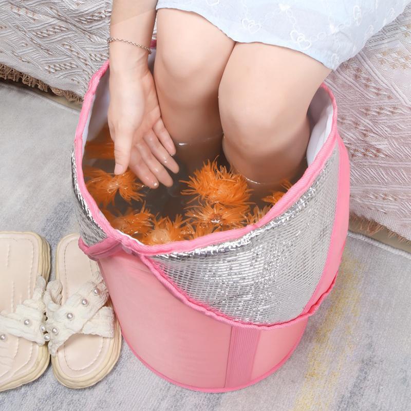 Foldable Insulated Portable Foot Bath Tub - Collapsible Foot Soaking Bucket for Home Spa Foot Care