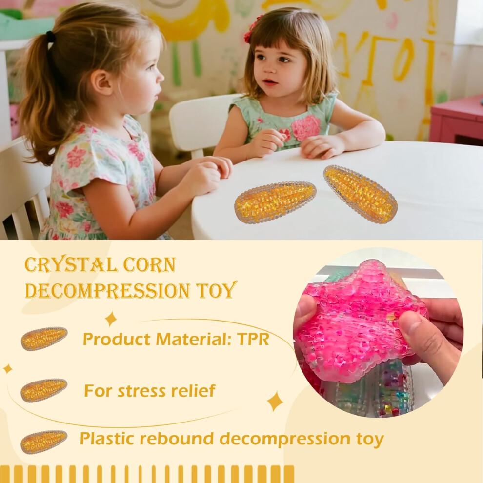 Maisförmiges Stressabbau-Squishy-Spielzeug mit Knackgeräusch, Sensorischer Fidget-Quetschball Gelb