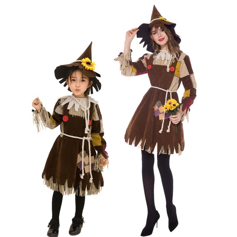 Halloween Der Zauberer von Oz Dorothy Cosplay blau kariertes Kleid Eltern-Kind-Outfit Bühnen-Theaterkostüm