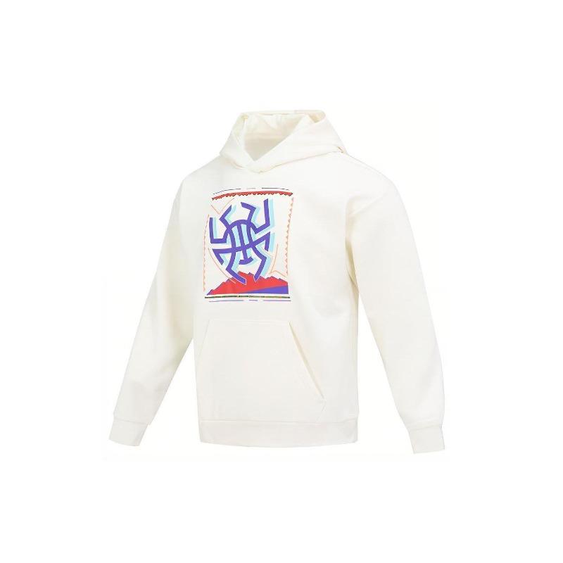 adidas Grafikdruck Sportliche Freizeit Kapuzenpullover Herren Oberteile Weiß IB3028