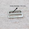 10Pcs Bra Hooks Electroplating Process Strong Material Durable Sturdy Two Holes