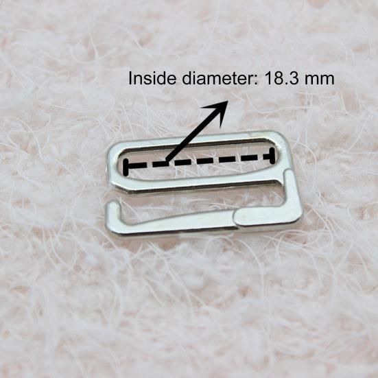 10Pcs Bra Hooks Electroplating Process Strong Material Durable Sturdy Two Holes