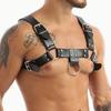 1pc BDSM Men's Leather Harness, Sexy Costumes For Gay Men - Adjustable Punk Sex Supplies