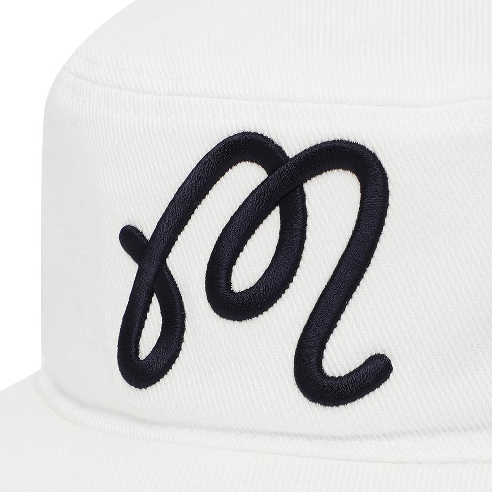 MALBON GOLF Malbon Pillbox Ball Cap Off White