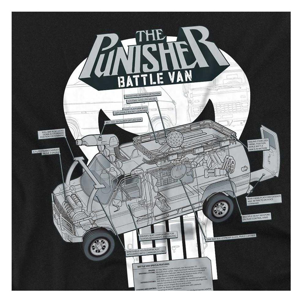The Punisher Unisex Adult Battle Van Specs T-Shirt