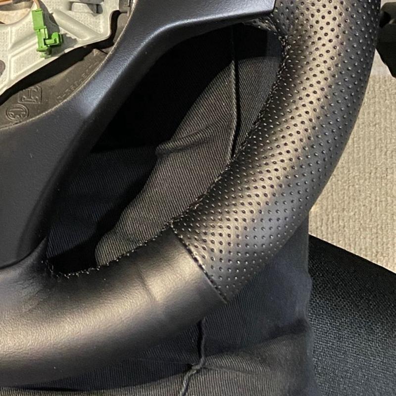 Anti-Slip Car Accessories Black Leather Car Steering Wheel Braid Cover For BMW M Sport M3 E90 E91 E92 E93 E87 E81 E82 E88 X1 E84