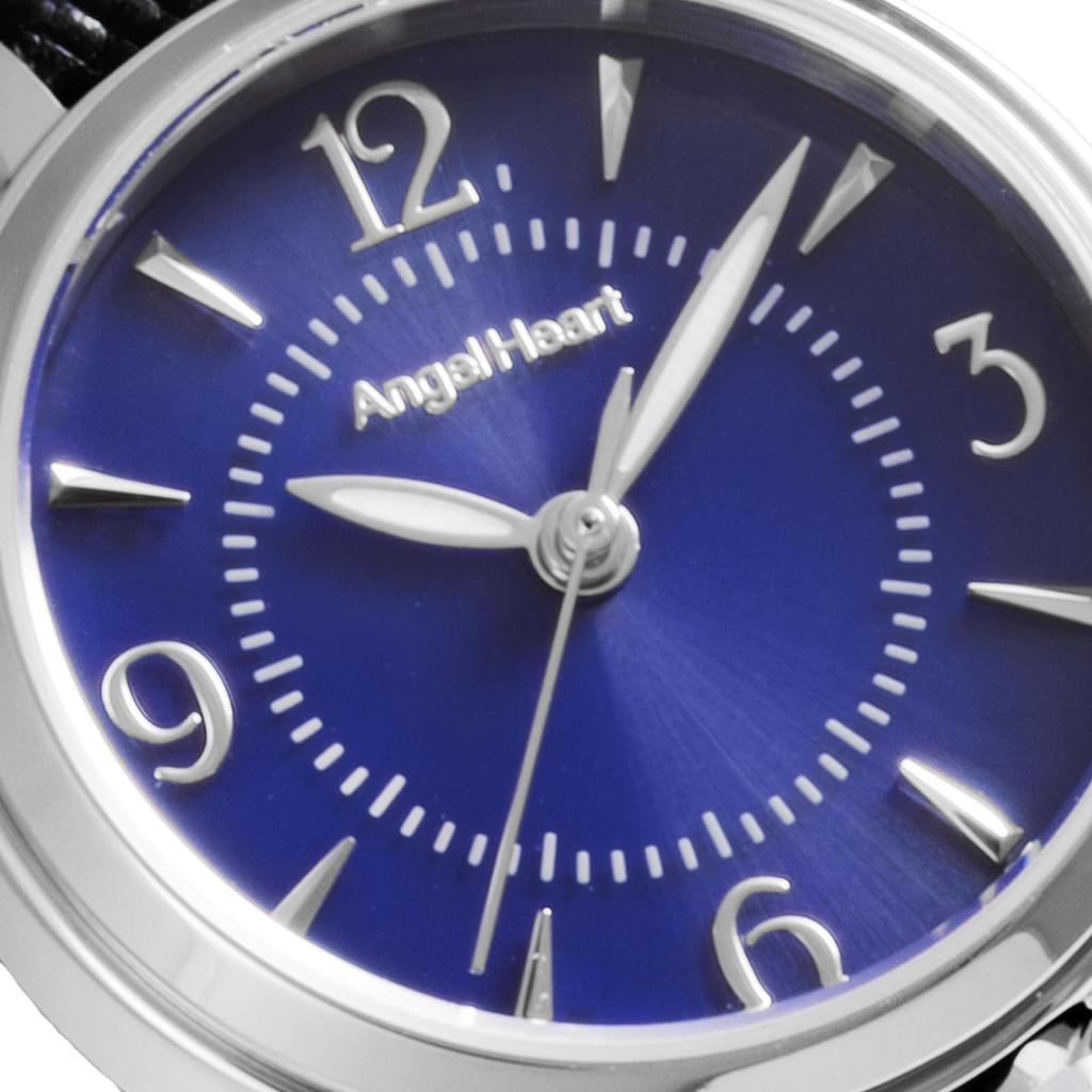 Flowery Time Solar 3 ATM Water Mineral Blue [Angel Heart] Watch, Powered, Resistant, Glass, Dial, OAA25S-BK-BU-AM, Women's [Authentic]