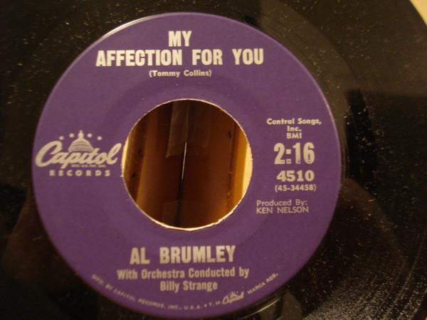 

7inch Record AL BRUMLEY - My Affection for You 4510 Capitol Records 1961 US Folk Used