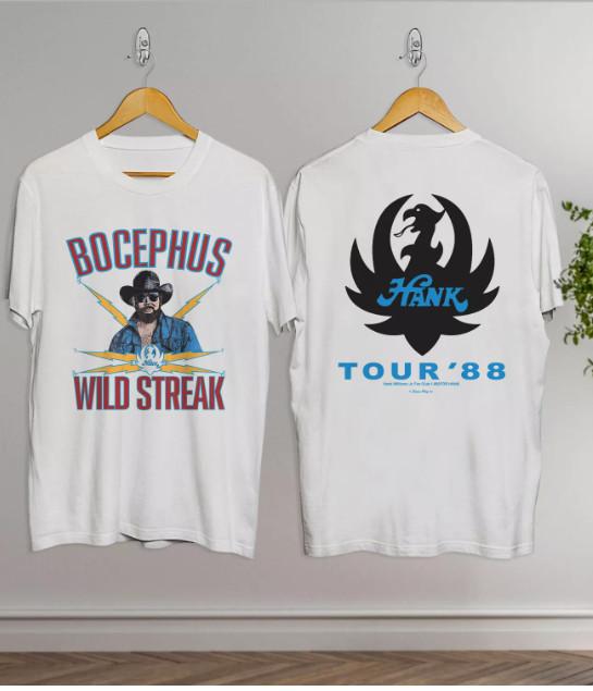 Hank Williams Jr 1988 Bocephus Wild Streak Tour 88 T-Shirt S