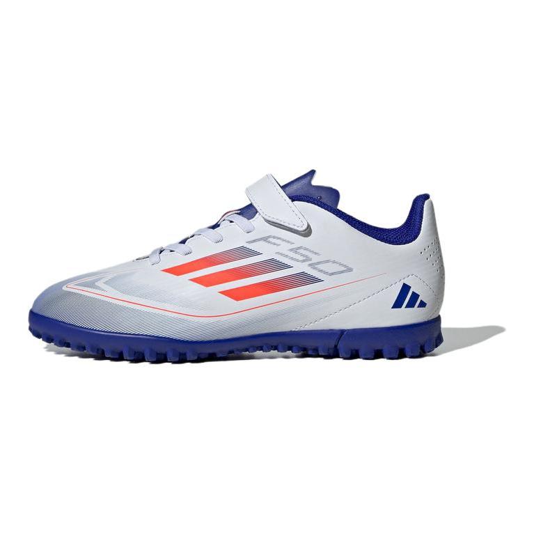 

Adidas F50 CLUB Slip Resistant Abrasion Resistant Low top Soccer Shoes White Blue Kids Sneakers IF1383 38.5