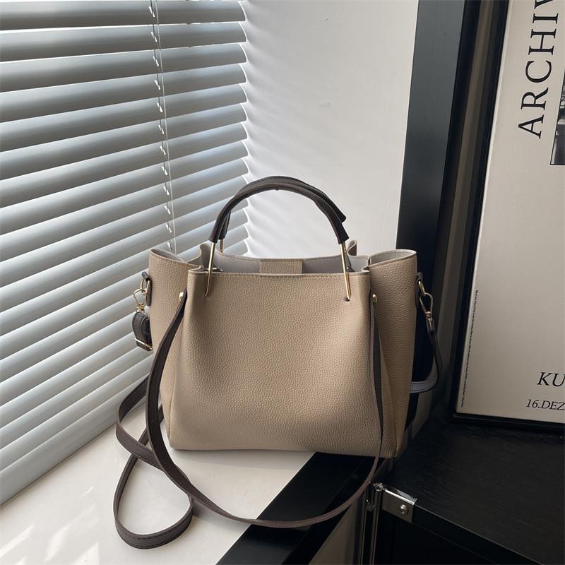 Street Style Large Pu Bucket Bag With Magnetic Closure For Casual Daily Use