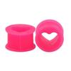 1 Paar Herz Weiche Flexible Silikon Ohrstöpsel Doppelt Gewölbte Dehner Flesh Tunnels Körperschmuck 6-20mm Mehrere Farben
