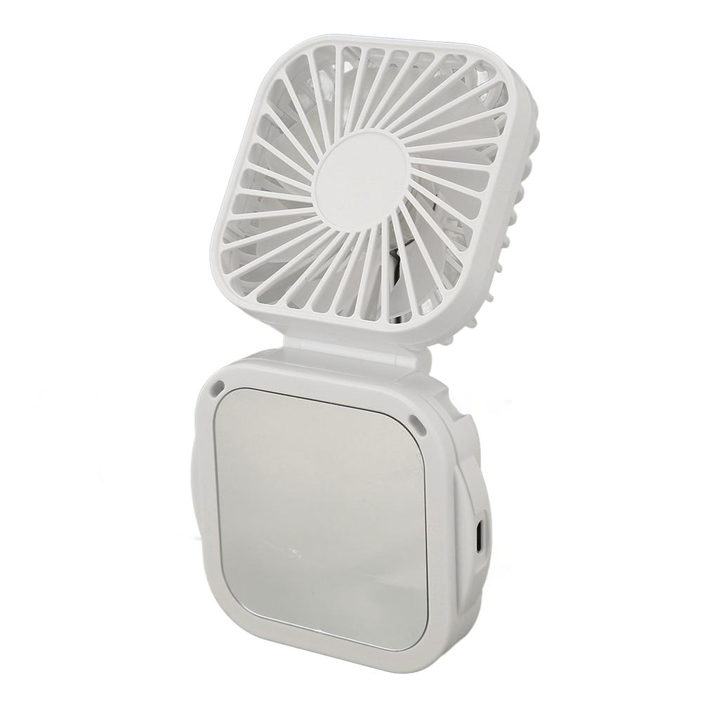 Mini Ventilator Reîncărcabil de Mână Ajustabil Portabil Mic Ventilator Personal cu Oglindă pentru Acasă Exterior