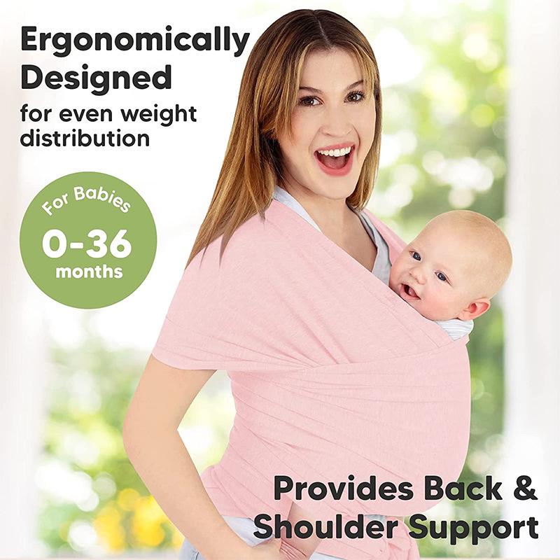 Multi-Functional Baby Sling Carrier: Front Pack, Soothing, Hands-Free, Knitted Fabric