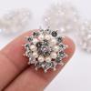 LKERAN 5Pcs 21MM Pearl Rhinestone Buttons For Crafts Shank Sewing Button Diy Decorative Jewelry Accessories