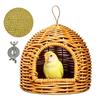 Bird Nest Imitation Rattan Hangable Shelter Indoor Bird Bed House For Sleeping Resting Cockatiels Finches Parrot Budgerigar