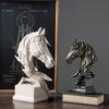 Retro Horse Head Ornament Home Decoration Living Room Bocage Office Ornament Resin Crafts Decoration