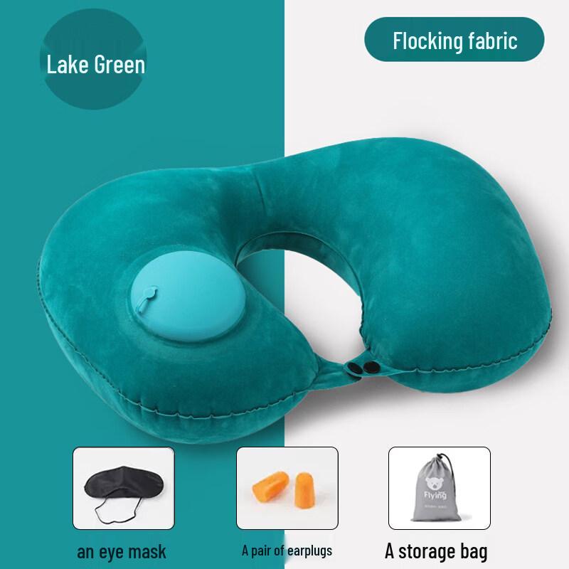 KASHICONG Press-Inflate U-Neck Travel Pillow