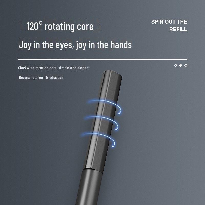 Beifa Signature Zwarte Metalen Pen – High-End Roterende Zakelijke Geschenkpen met Aanpasbaar Logo.