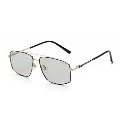 Graue, polarisierte, quadratische Jack-Sonnenbrille mit Federscharnierbrille für Herren/Damen, UV-geschützt