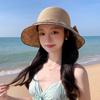 Korean Version of Outdoor Travel Foldable Breathable Sun Protection Bow Fisherman Hat Hat Women Summer New Knit Sun Protection
