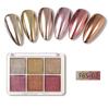Nail Art 6-Color Magic Mirror & Tycoon Gold Aurora Powder Set