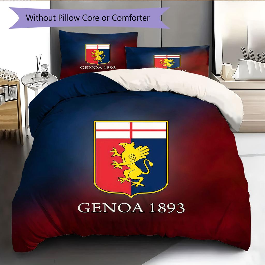 Genoa C.F.C Bedding Quilt Set Quilt Cover Pillowcase Home Decoration Birthday Gift (1 * Duvet Cover + 2 * Pillowcase, Without Core)