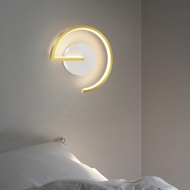Modern LED Wall Lamp For Living Study Room Bedroom Bedside Lights Gold Black Minimalist Staircase Decorative Sconce Fixtures