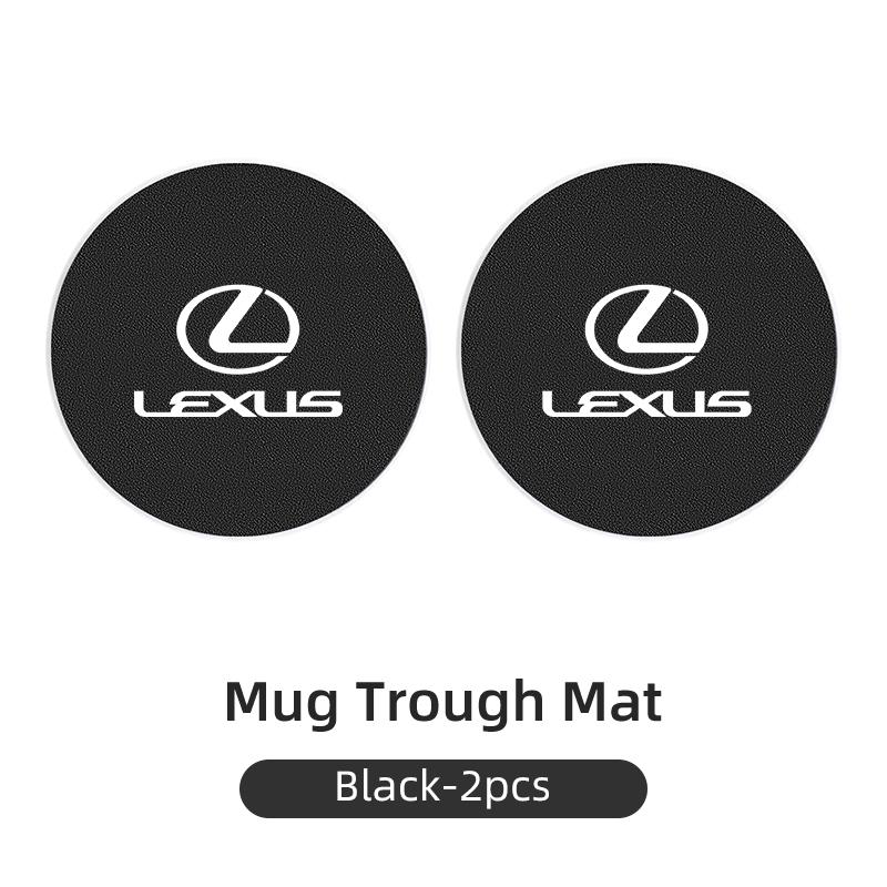 CKU5 2Pcs Car Accessories Water Coaster Console Mug Drink Anti-Slip Mat For Lexus CT200h ES250 ES300h IS250 IS200 GS300 GS460 GX470