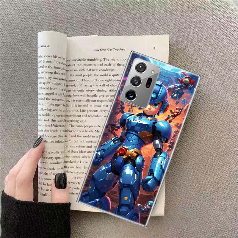 

Game M-Megaman R-Rockman Phone Case For Samsung Galaxy S25 Edge S24 S23 FE S22 S26 Ultra S21 S20 S10 Plus Capa Soft Samsung S25 Ultra