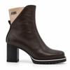 Brown Boot With Heel And Beige Detail Florencia 105394