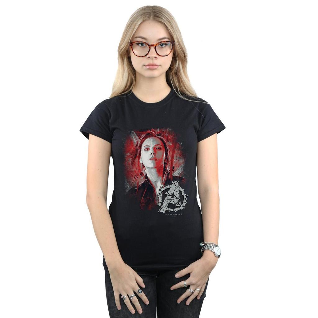 Marvel Tricou Avengers Endgame Black Widow din bumbac periat pentru femei/damă