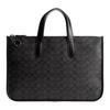 Isaac 40 Logo Zipper Closure Coated Canvas Crossbody Shoulder Tote Bag Large Men Bags Charcoal CV970-R8E