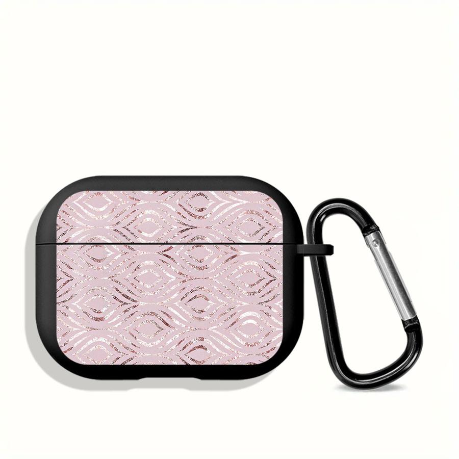 Розовый Металлический Цветочный Чехол Для Airpods 4 Pro3 Pro Pro2 3 2 1 Чехлы Для Наушников Обложка Airpods 1